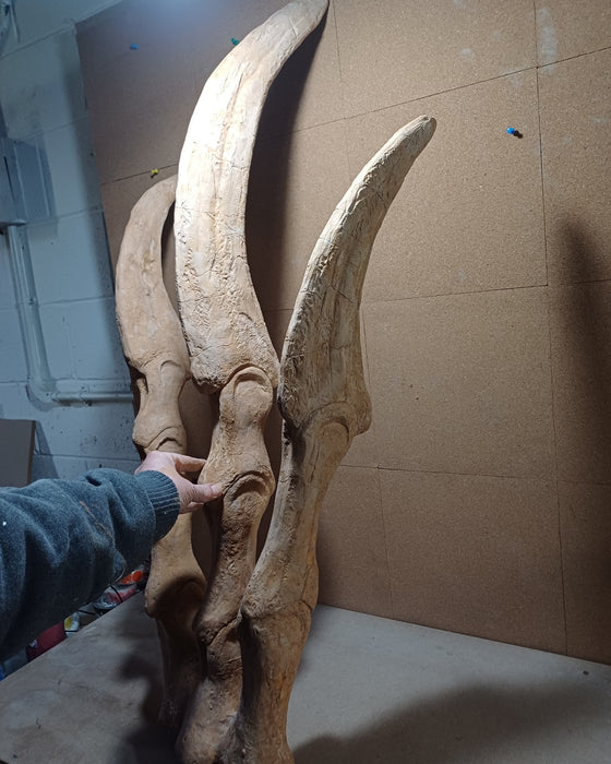 Therizinosaurus Life Sized hand and claws replica from The Prehistoric store as a dinosaur fossil replica